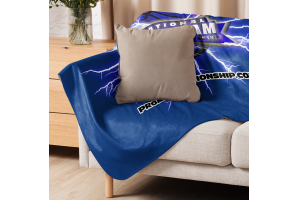 PRO-AM BASKETBALL BLUE ELECTRIFY Sherpa blanket 